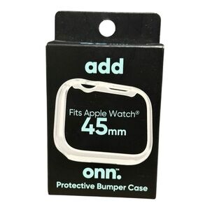 Onn 45mm Clear Protective Apple Watch Bumper Case NWT